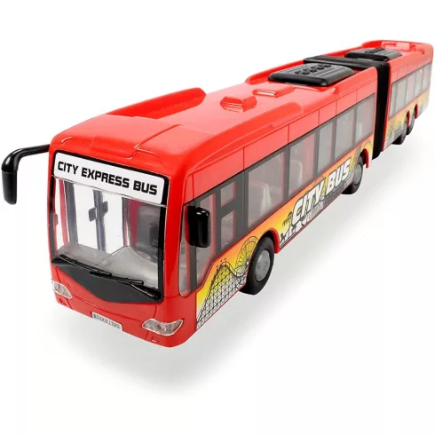 Dickie Toys City - Városi csuklós busz nyitható ajtókkal 46cm - piros (csomagolássérült)