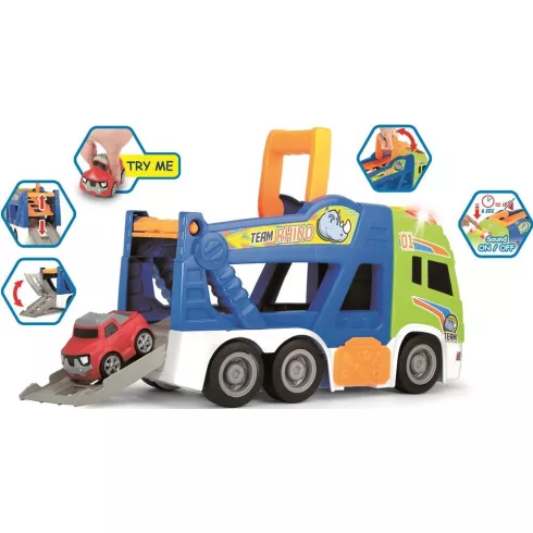 Dickie Toys Happy Series - Autószállító fénnyel és hanggal kicsiknek 40cm (203817003)