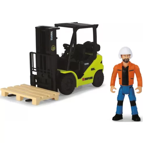 Dickie Toys - Targonca figurával és raklappal 16 cm