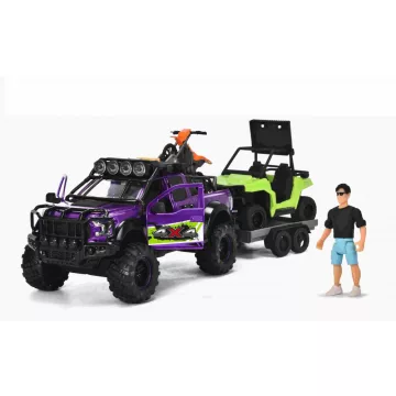   Dickie Toys - Terepjáró quaddal, motorral, fénnyel és hanggal 40cm