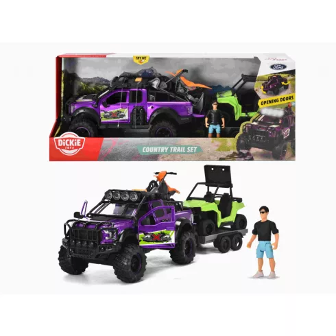 Dickie Toys - Terepjáró quaddal, motorral, fénnyel és hanggal 40cm