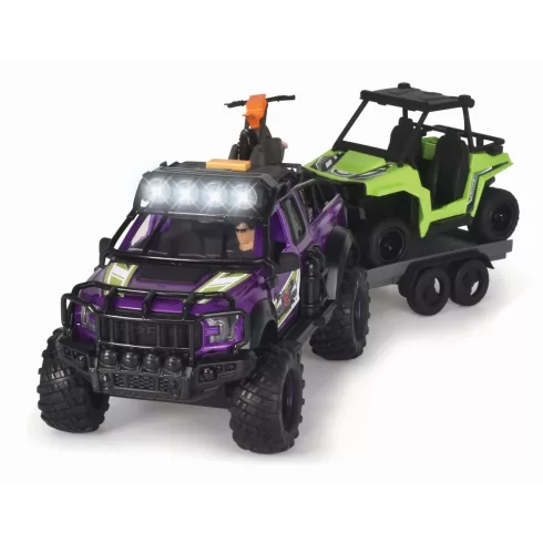 Dickie Toys - Terepjáró quaddal, motorral, fénnyel és hanggal 40cm