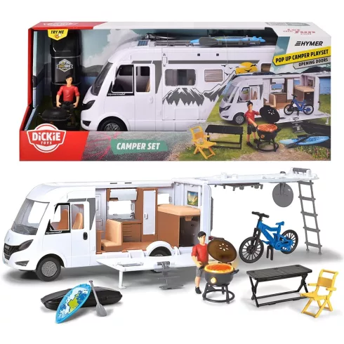 Dickie Toys - Kempingezés lakókocsival 35cm