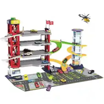   Dickie Toys óriás 4 emeletes parkolóház járművekkel, lifttel, fénnyel és hanggal