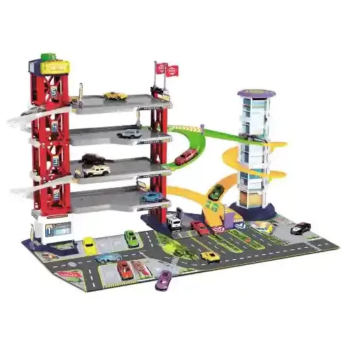 Dickie Toys óriás 4 emeletes parkolóház járművekkel, lifttel, fénnyel és hanggal