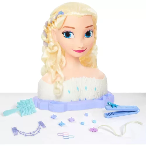 Disney Jégvarázs: Elza fodrász babafej kiegészítőkkel