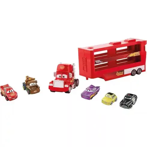 Mattel Disney Verdák: Mack autószállító kamion kisautókkal