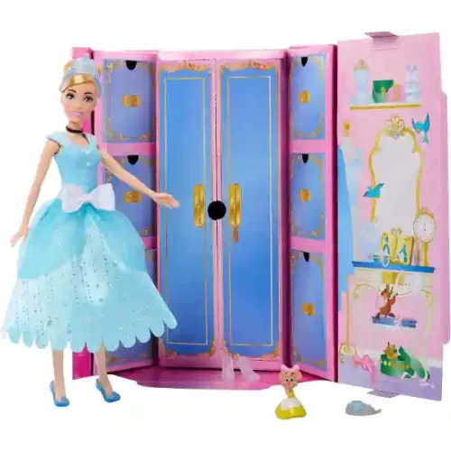 Mattel Disney Princess - Royal Fashion Reveal: Hamupipőke divatbaba készlet kiegészítőkkel 30cm