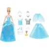 Mattel Disney Princess - Royal Fashion Reveal: Hamupipőke divatbaba készlet kiegészítőkkel 30cm