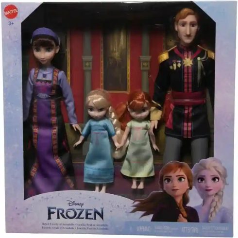 Mattel Disney Jégvarázs: Arendelle királyi család Anna és Elza gyerek babákkal