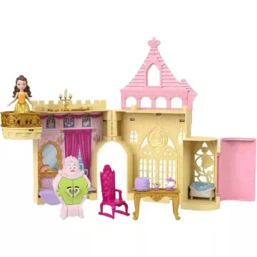   Mattel Disney A szépség és a szörnyeteg: Belle szétnyitható kastélya babával