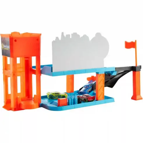 Mattel Disney Verdák: Réz-kanyoni világító garázs kisautókkal