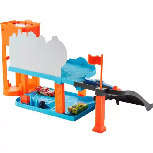 Mattel Disney Verdák: Réz-kanyoni világító garázs kisautókkal