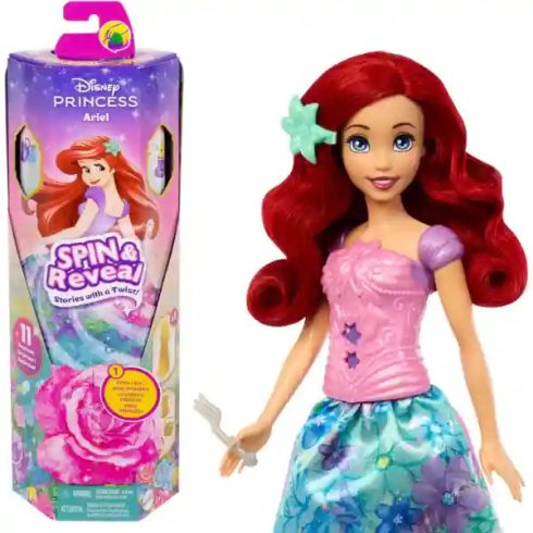 Mattel Disney Spin & Reveal A kis hableány: Ariel baba meglepetés kiegészítőkkel