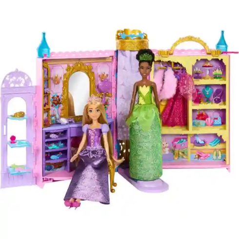 Mattel Disney Princess hordozható ruhásszekrény kiegészítőkkel