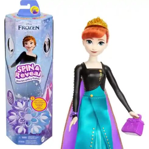 Mattel Disney Spin & Reveal Jégvarázs: Anna baba meglepetés kiegészítőkkel