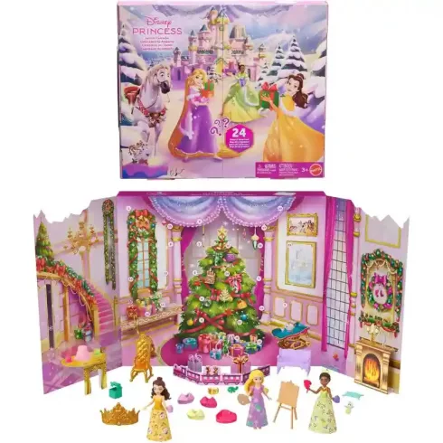 Mattel Disney Princess adventi kalendárium, naptár babákkal