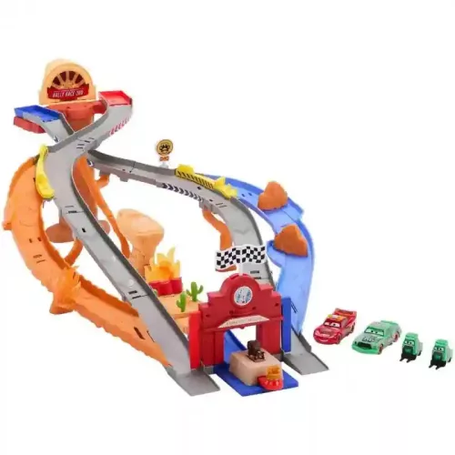 Mattel Disney Verdák: Autómentős versenypálya Villám McQueen kisautóval