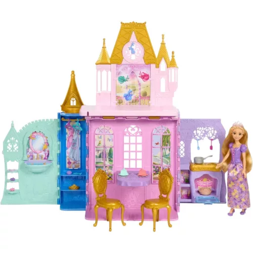 Mattel Disney Princess: Aranyhaj hordozható kastélya babával