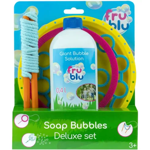 FruBlu Deluxe nagy buborékfújó szett folyadékkal