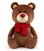 Plüss barna maci fényes orral 25 cm