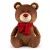 Plüss barna maci fényes orral 25 cm