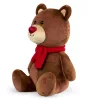Plüss barna maci fényes orral 25 cm