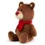 Plüss barna maci fényes orral 25 cm
