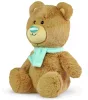 Plüss bézs maci fényes orral 25 cm