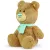 Plüss bézs maci fényes orral 25 cm