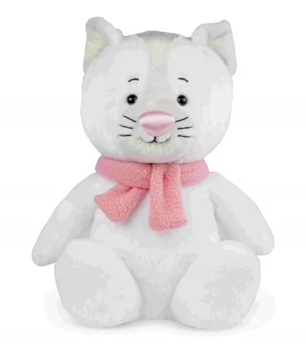 Plüss cica fényes orral 25 cm