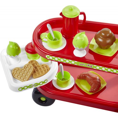 Écoiffier 100% Chef 1612 Zsúrkocsi reggelivel