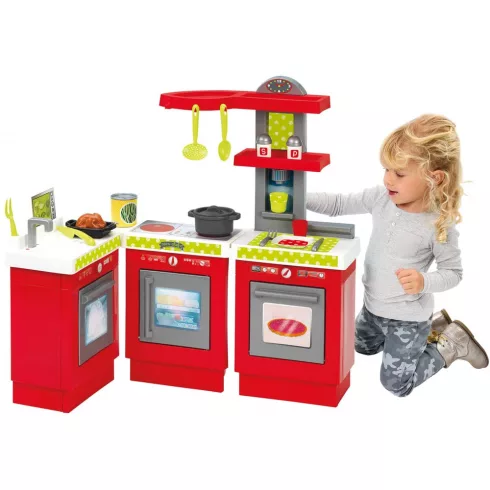 Écoiffier 100% Chef 1623 Háromrészes játékkonyha 21db kiegészítővel