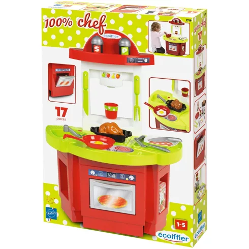 Écoiffier 100% Chef 1719 Játékkonyha 17db kiegészítővel