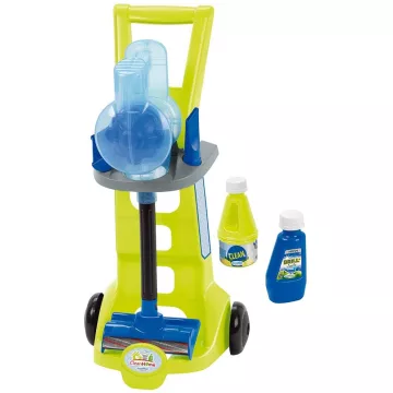   Écoiffier Clean Home 1761 Játék gurulós takarítókocsi álló porszívóval