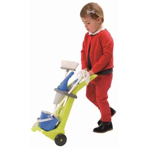 Écoiffier Clean Home 1769 Játék gurulós takarítókocsi morzsaporszívóval