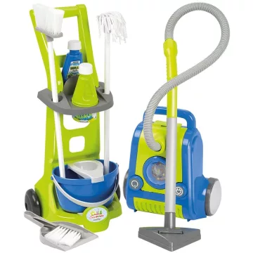  Écoiffier Clean Home 1770 Játék gurulós takarítókocsi porszívóval