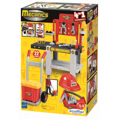 Écoiffier Mecanics 2379 4 az 1-ben játék barkácskészlet