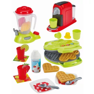   Écoiffier 100% Chef 2524 Játék reggeliző készlet turmixgéppel, kávéfőzővel és gofrisütővel