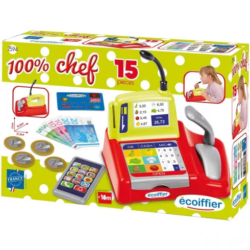 Écoiffier 100% Chef 2594 Játék pénztárgép telefonnal