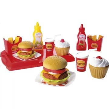   Écoiffier 100% Chef 2623 Játék hamburgeres tálca dobozban