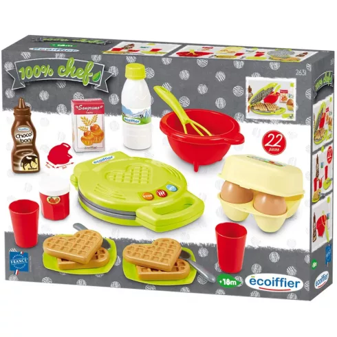 Écoiffier 100% Chef 2631 Játék gofrisütő készlet