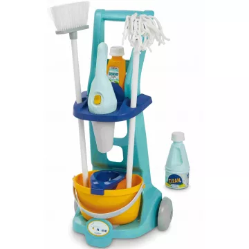  Écoiffier Clean Home Játék gurulós takarítókocsi morzsaporszívóval