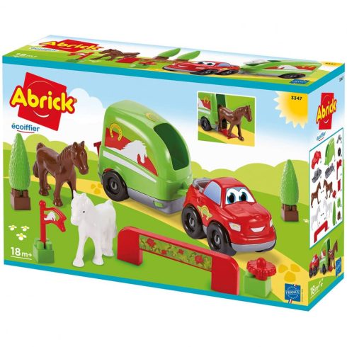 Écoiffier Abrick 3347 Lószállító autó lovakkal játékszett