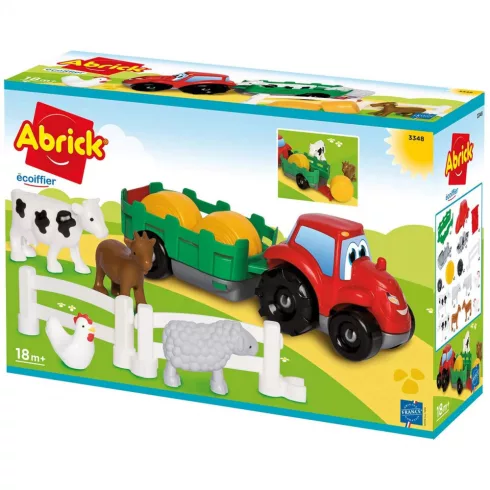 Écoiffier Abrick 3348 Traktor háziállatokkal játékszett