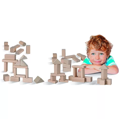 Eichhorn - 50db-os natúr fa építőjáték formaválogatóval (100050141)