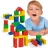   Eichhorn - 50db-os színes fa építőjáték formaválogatóval (100050161)