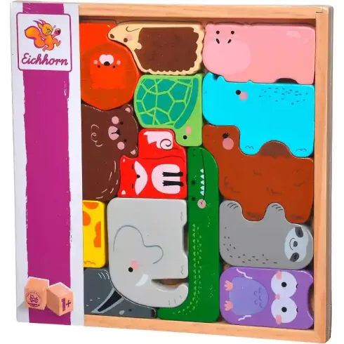 Eichhorn - 15 darabos fa állatos puzzle