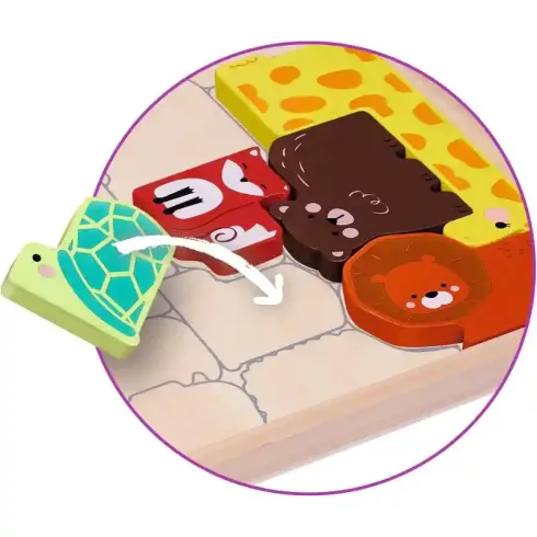 Eichhorn - 15 darabos fa állatos puzzle