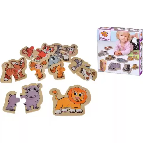Eichhorn - 16 darabos fa állatos puzzle